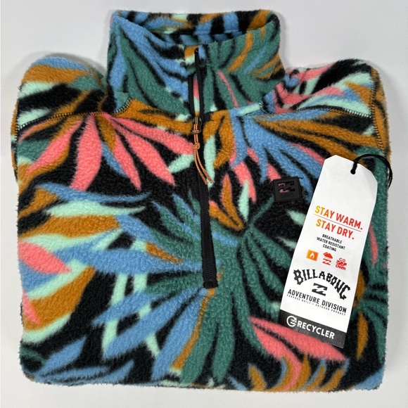 NWT New Billabong Women's A/Div Boundary Mock 3 Half-Zip Pullover Sweatshirt S 8 - Picture 6 of 8